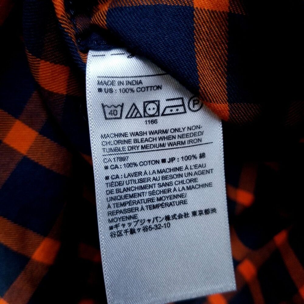 Banana Republic Shirt Mens Medium Red/Blue Plaid Button Up Untucked Fit Dark - Picture 7 of 9